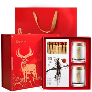 【年货节礼盒】巧天然长白山人参鹿茸礼盒进口滋补鹿茸片送礼长辈