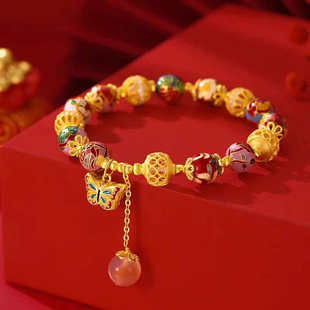 爆款珐琅彩十二花神手链女款小众轻奢高级款手链送女友情人节礼物