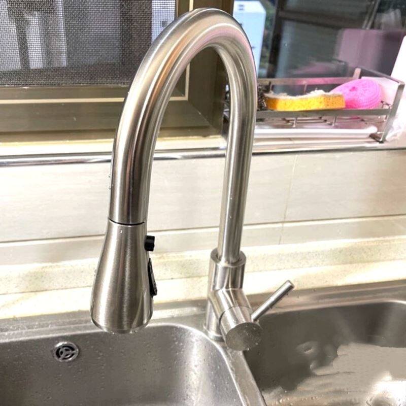 配件万向防溅水厨房冷热龙头旋转式水盆淋浴立式洗菜盆抽拉式拉伸