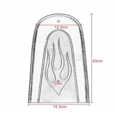 摩托车配件黑色皮革 哈雷883 XL1200 X48座垫改装火焰 后坐垫装饰