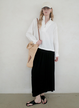 REDF 肌理亚麻拉链门襟长袖上衣半开衫立领外套女款新款