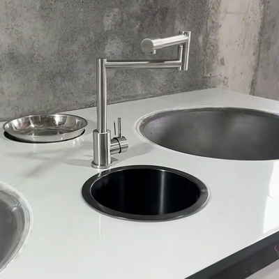 柴火灶万向折叠厨房水龙头排水槽