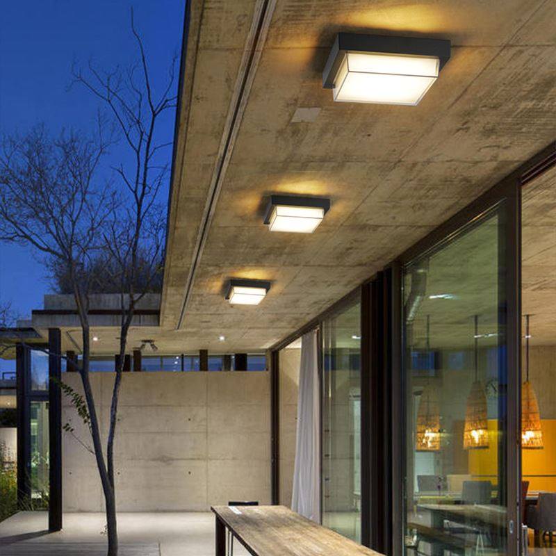 OUTDOOR WATERPROOF CEILING LAMP IS SIMPLE AND MODERN THE ENTRANCE OF THE TERRACE THE ENTRANCE HALLWAY THE AISLE THE COURTYARD BALCONY THE WALL LAMP IS NEW