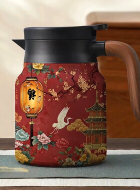 唐斯家用木手柄焖茶壶不锈钢茶水分离大容量老白茶闷泡茶壶保温壶