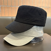 复古时尚 平顶鸭舌帽男女通用显脸小日系帽子休闲百搭显脸小遮阳帽