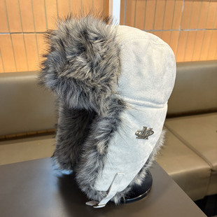 秋冬季加厚防寒保暖雷锋帽男女户外滑雪护耳帽加绒毛绒飞行帽子潮