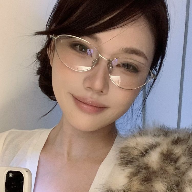 欧美高级感复古y2k金属猫眼老花镜大框素颜百搭防蓝光老花镜