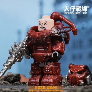 辐射避难所X01动力机甲军事末日战争科幻游戏拼装积木人仔玩具