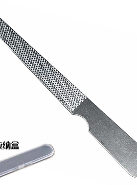 不锈钢指甲锉双面打磨条锉刀美甲神器砂条美妆用修甲美甲带钩薄款