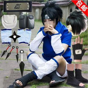 童年一代 夏装 佐助 cosplay宇智波佐助衣服 全套 短袖 服装