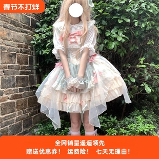 现货酥饼猫原创设计日常lolita公主裙jsk连衣裙洛丽塔裙JSK蛋糕裙