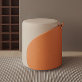 奶油风轻奢化妆凳卧室高级梳妆凳客厅休闲沙发凳简约可旋转椅凳子