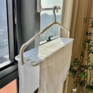 伸缩加长防滑大衣架家用阳台晾晒被子床单浴巾无痕晾衣架