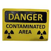 Sign Danger Nuclear Radiation Contaminated Area
