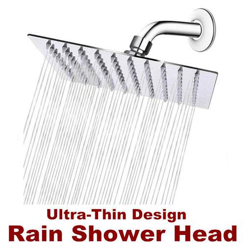 Rain Shower Head Rainfall Bathroom Showerhead High Pressure