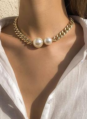 Necklace Jewelry Women Pearl Pearls for 项炼女高级设计感小众