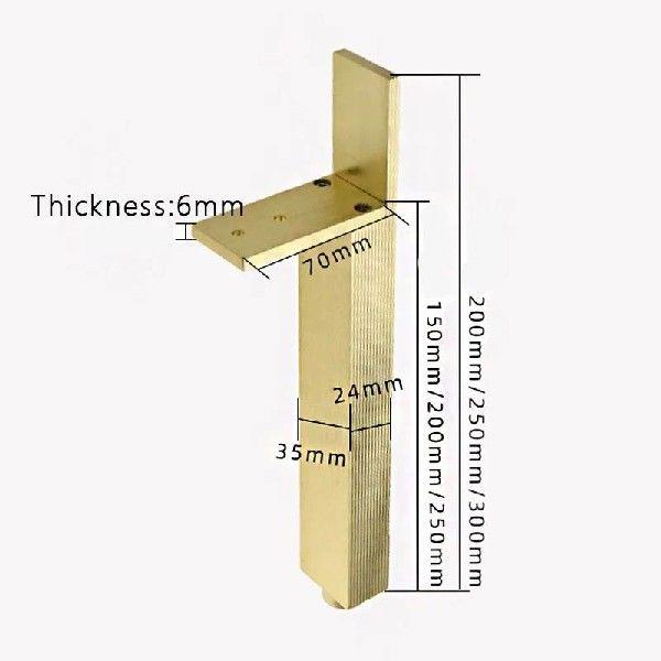 1/4PCS Metal Furniture Leg Replacement Support Aluminium