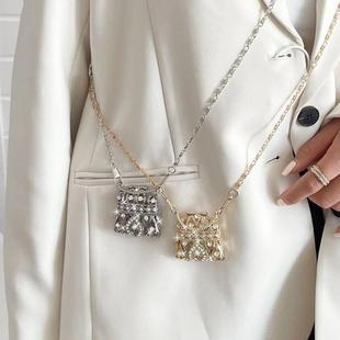 New Ring Bag Lady Camera Silver Party Clutch Crystals Eveni