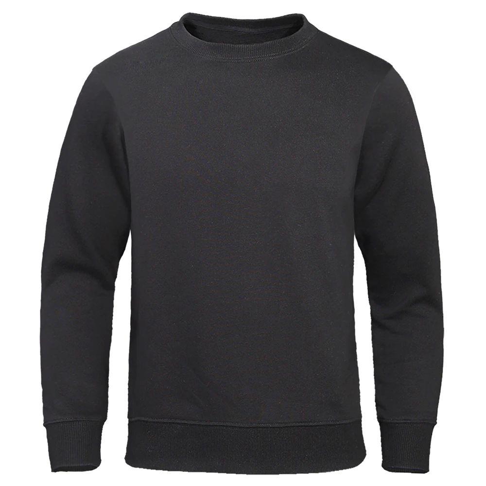 New Oversized Pullover Solid Color Warm Men Clothes Fashion