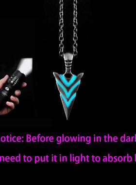 Glow In The Dark Pike Necklace for Women Men Halloween Gift
