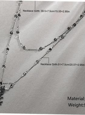 Cross necklace for men women十字架双层项炼时尚嘻哈男女饰品