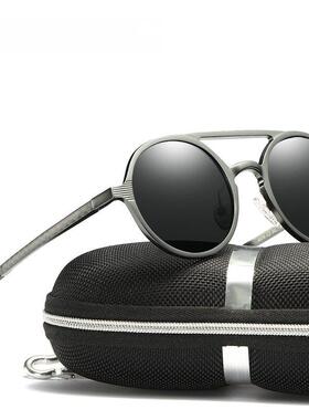 thewangs studioRound Polarized sunglasses for men Aluminum