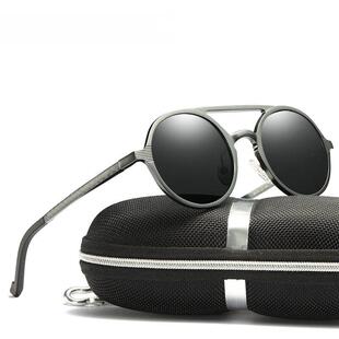 thewangs studioRound Polarized sunglasses for men Aluminum