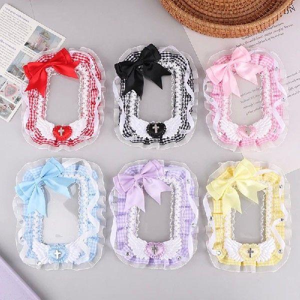 Sleeve Bow Photocard Holder DIY Fabric Pendant Photo Card