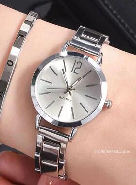 Ladies Fashion Simple Digital Alloy with Quartz Watch Bracel