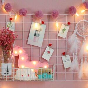 Grid Photo Wall Accessories Hanging Basket Wrought Iron