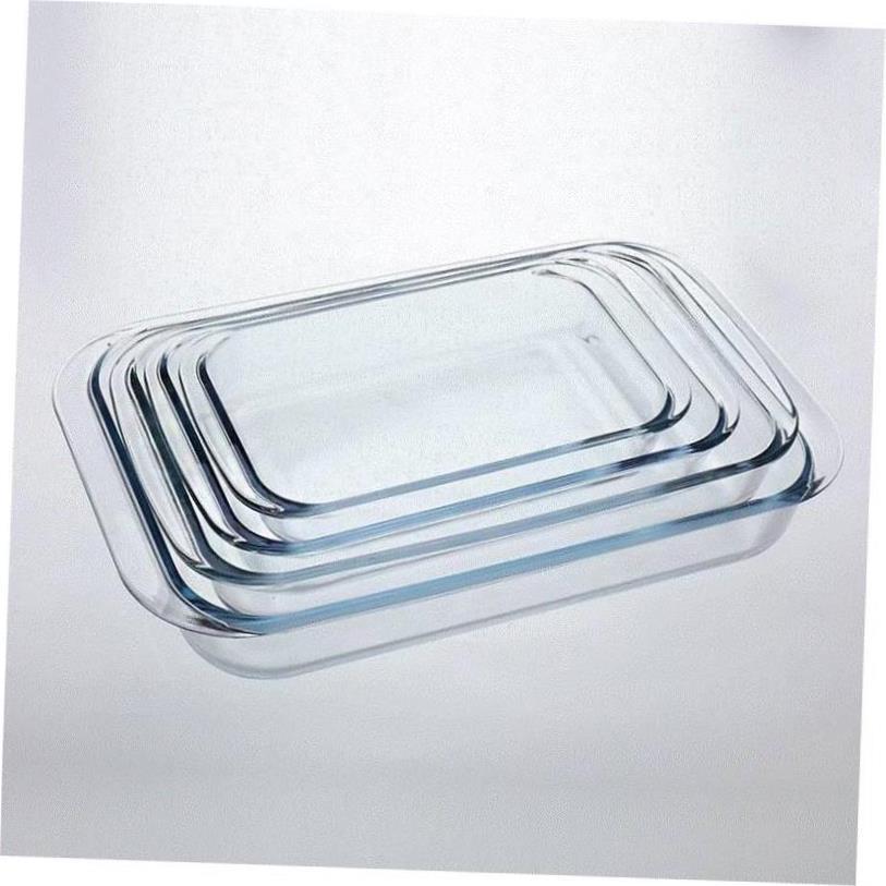 tempered glass dish microwave oven pan risotto dish rectan