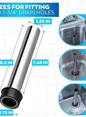 Bar Sink Overflow Pipe 7.48inch Sink Strainer Pipe Tube