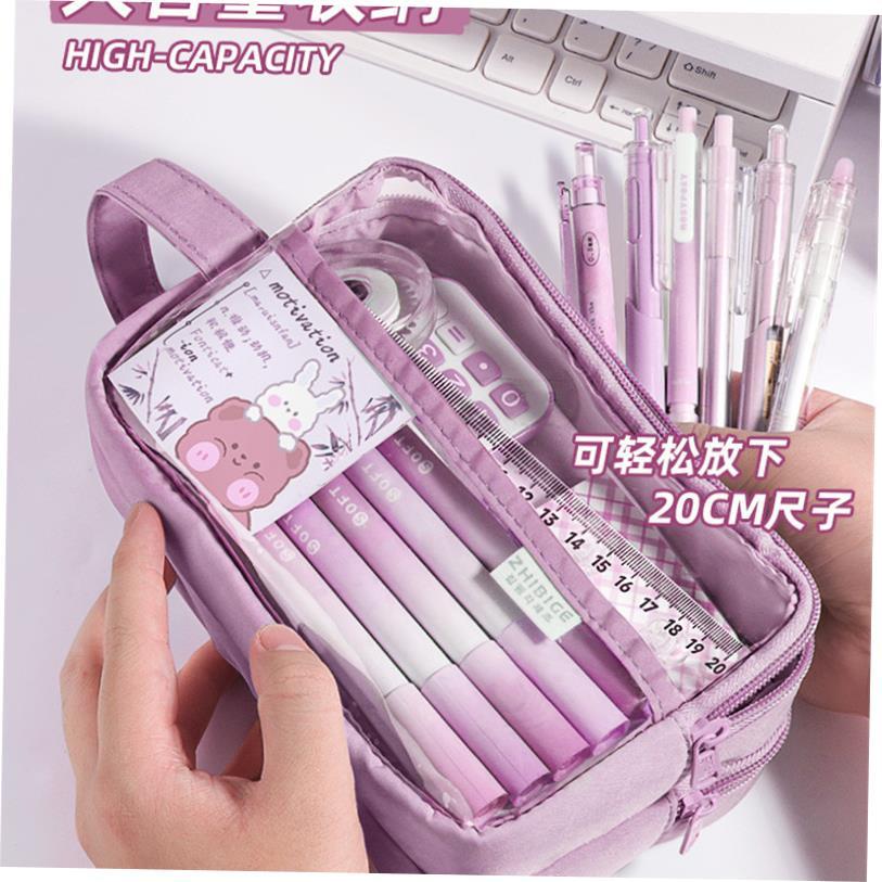 case Plastic pen bag student pencil box kids School supplies