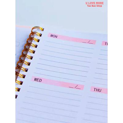 A5 Agenda Planner Notebook Diary Weekly Planner Goal Habit S