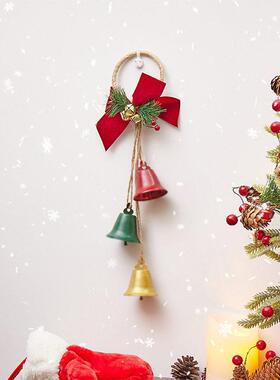 Christmas tree bell pendant twine berry pine branch accessor
