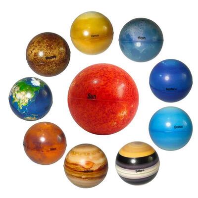 Children Eight Planets Bouncy Ball Toys Moon Star Sponge Ela