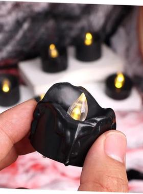 12PCS Flameless Black LED Electronic Candles Battery Operate