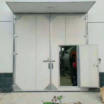 工业车间厂房防火平开门推拉门折叠门夹芯板门彩钢门岩棉保温大门