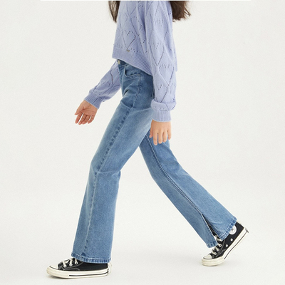 女童韩版百搭休闲牛仔微喇裤