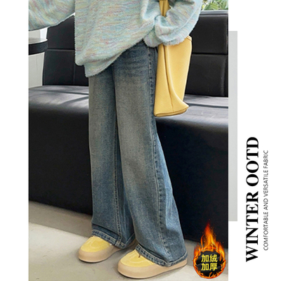 女童宽松百搭牛仔阔腿裤