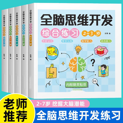 宝宝左右脑大开发2-6岁黄金期幼儿童全脑思维训练益智力开发玩具