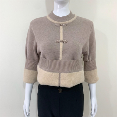 妈妈秋冬装加绒加厚洋气毛衣女装