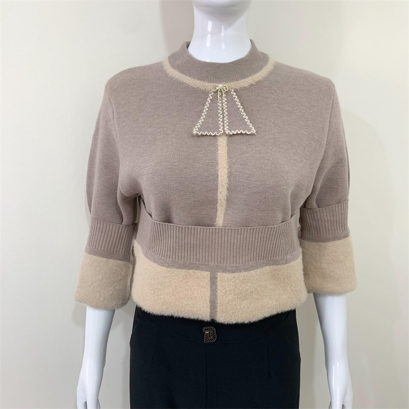 妈妈秋冬装一体绒加绒加厚毛衣女