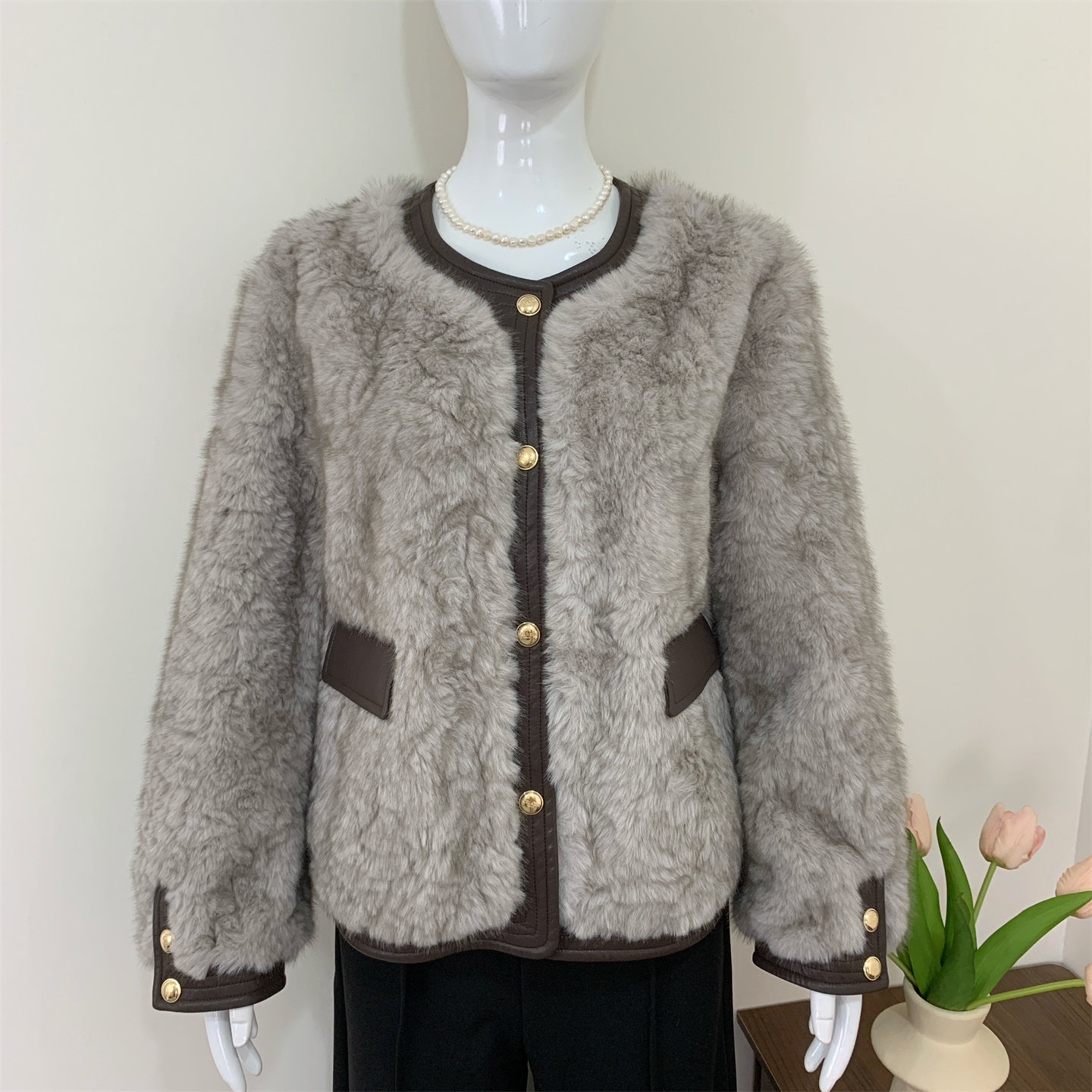 小香风妈妈秋冬装水貂绒外套洋气高贵中老年女装皮毛一体皮草上衣,女装/女士精品,中老年女装,淘宝优惠券,粉丝福利购,淘宝优惠卷