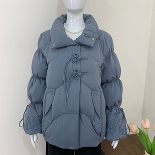 中老年羽绒服女装短款洋气妈妈冬装老人奶奶太太冬季加厚保暖外套