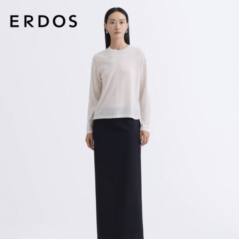 2025 鄂家同款 120支精纺扬子纱 100%美丽诺纯羊毛圆领中缝线短袖,女装/女士精品,T恤,淘宝优惠券,粉丝福利购,淘宝优惠卷