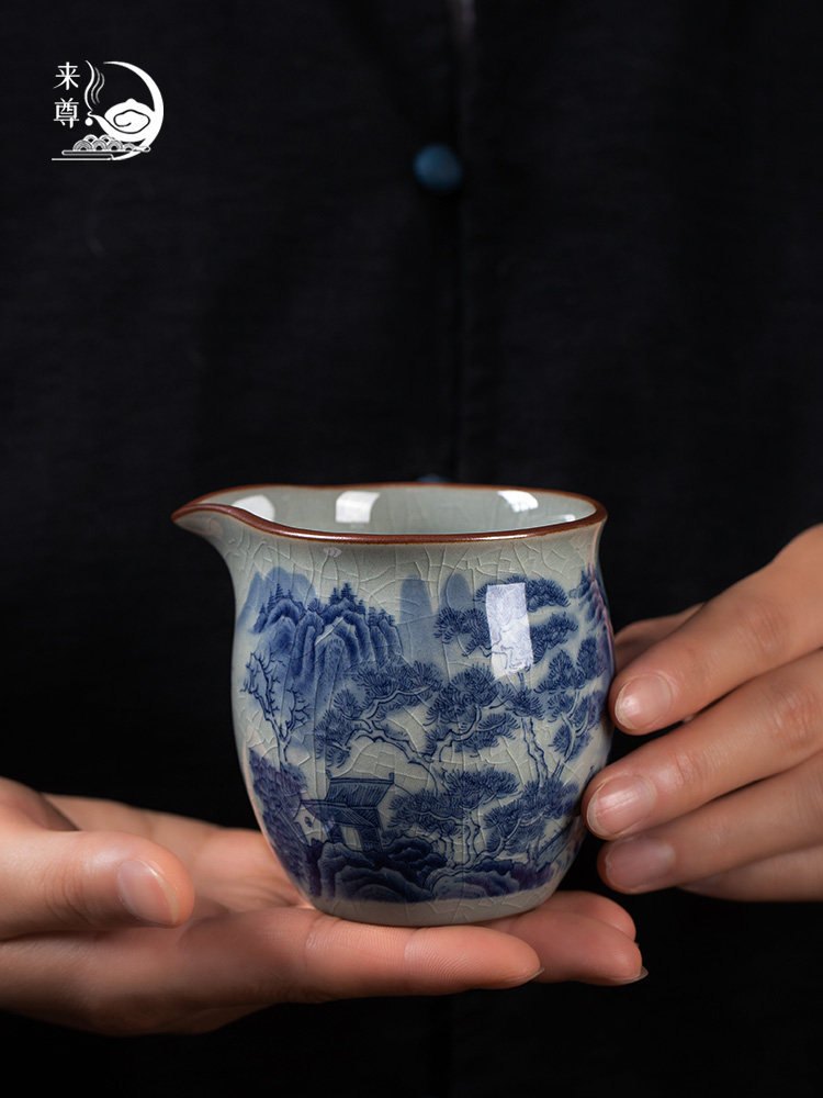 老陶泥高山流水公道杯茶漏茶滤陶瓷分茶器公平杯功夫倒茶器零配件