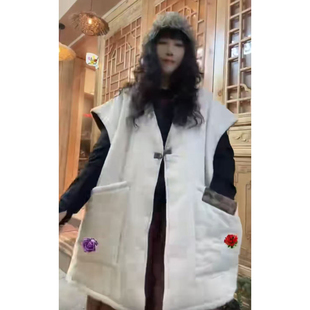 081加棉马甲女款中长款 穿90-180斤