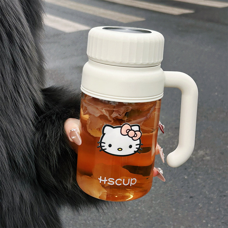 格卡2025新款大容量泡茶玻璃杯耐高温女生高颜值高硼硅办公室水杯,餐饮具,玻璃杯,淘宝优惠券,粉丝福利购,淘宝优惠卷