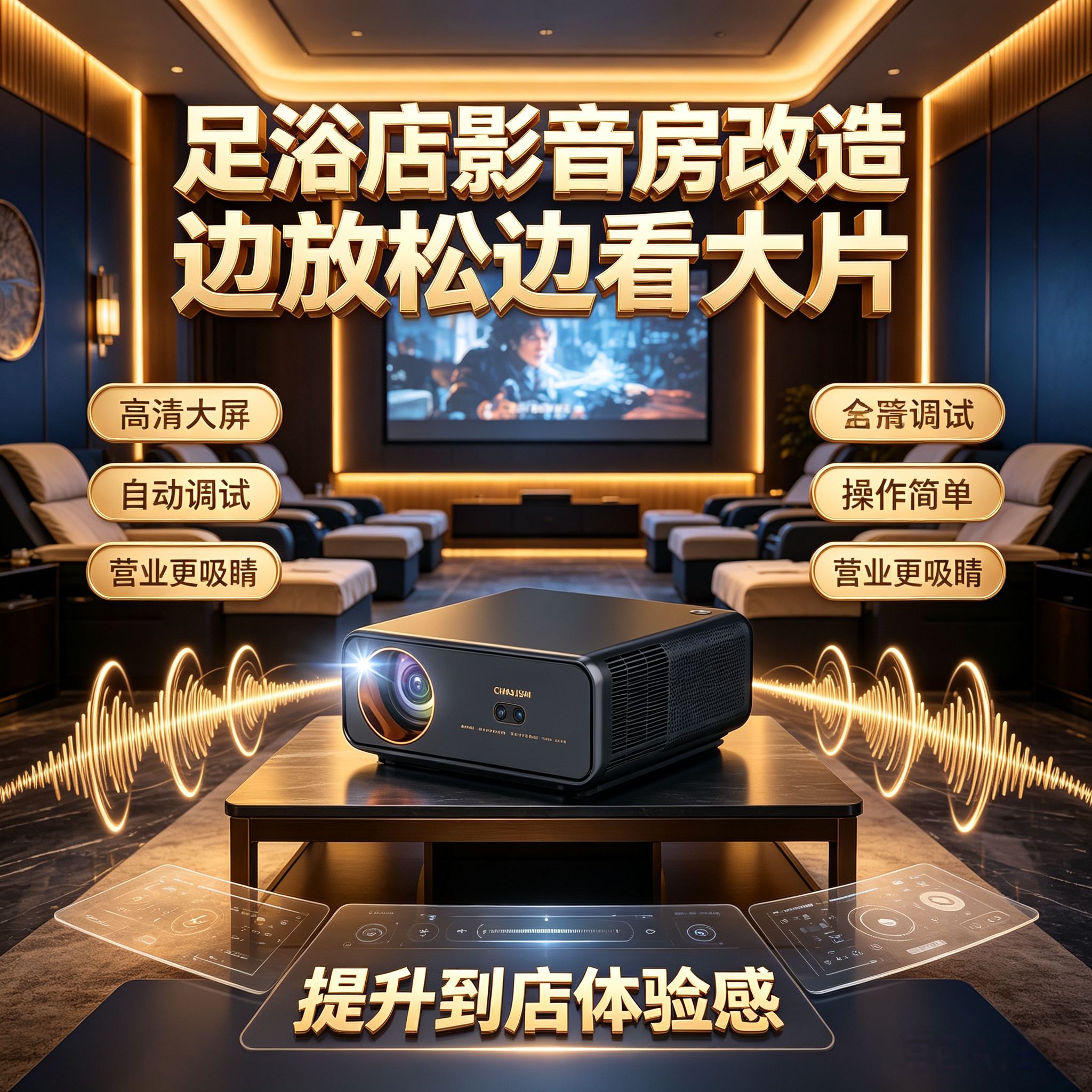 超级狮 S8全自动免调试投影仪投影仪